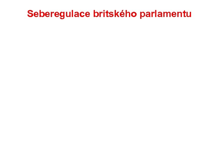 Seberegulace britského parlamentu 