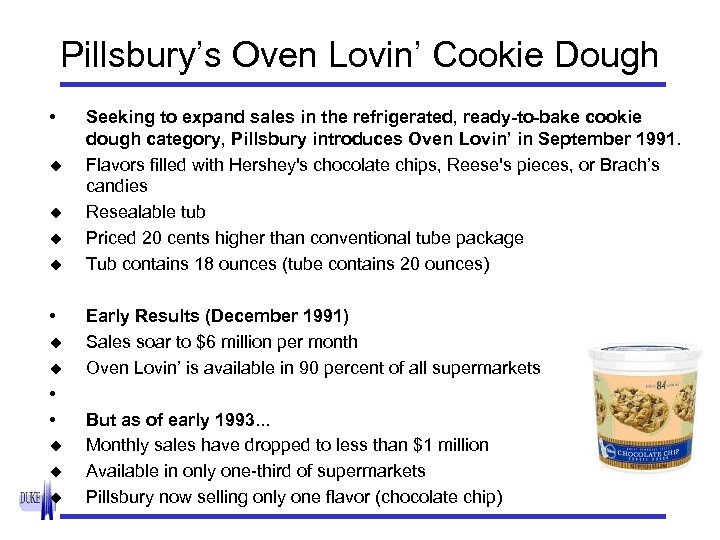 Pillsbury’s Oven Lovin’ Cookie Dough • u u • • u u u Seeking
