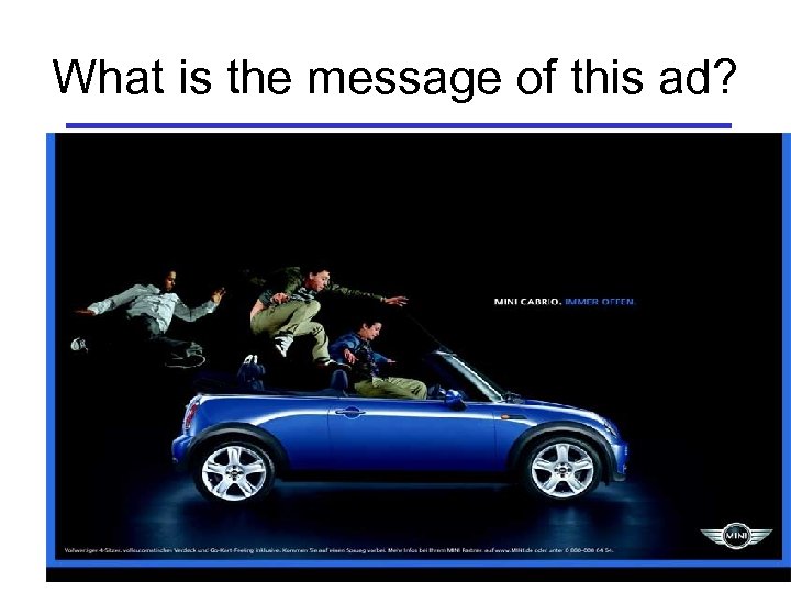 What is the message of this ad? 