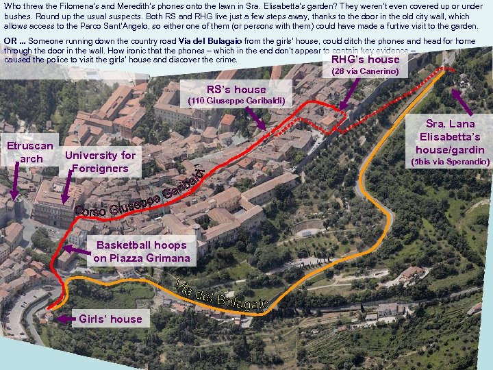 Who threw the Filomena’s and Meredith’s phones onto the lawn in Sra. Elisabetta’s garden?