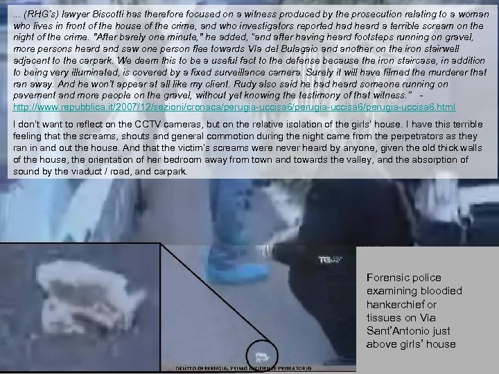 . . . (RHG’s) lawyer Biscotti has therefore focused on a witness produced by