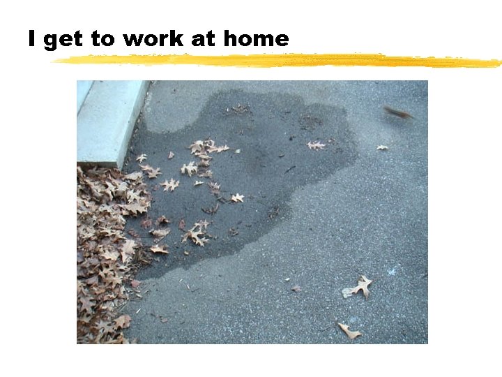 I get to work at home © 2001 Steve Krug 