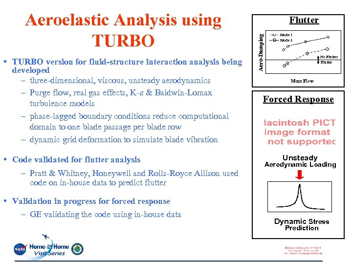  • TURBO version for fluid-structure interaction analysis being developed – three-dimensional, viscous, unsteady