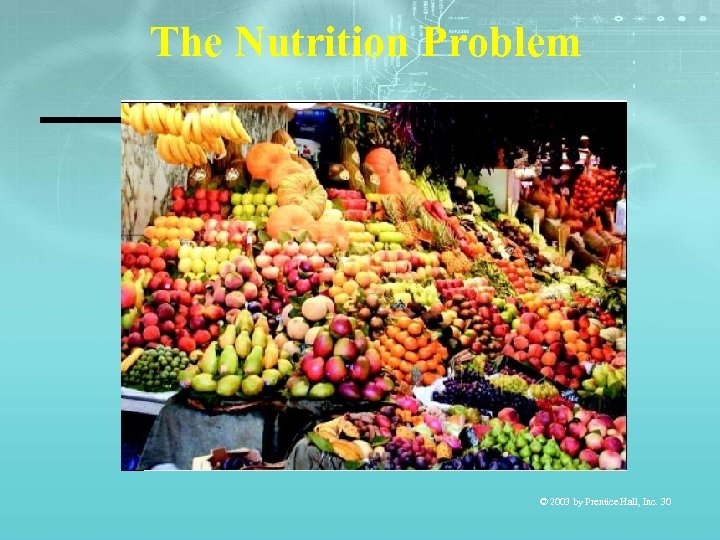 The Nutrition Problem © 2003 by Prentice Hall, Inc. 30 