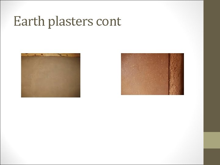 Earth plasters cont 