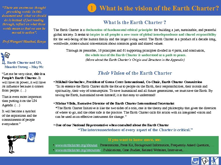  “There are enormous thought provoking words in this document and what we should