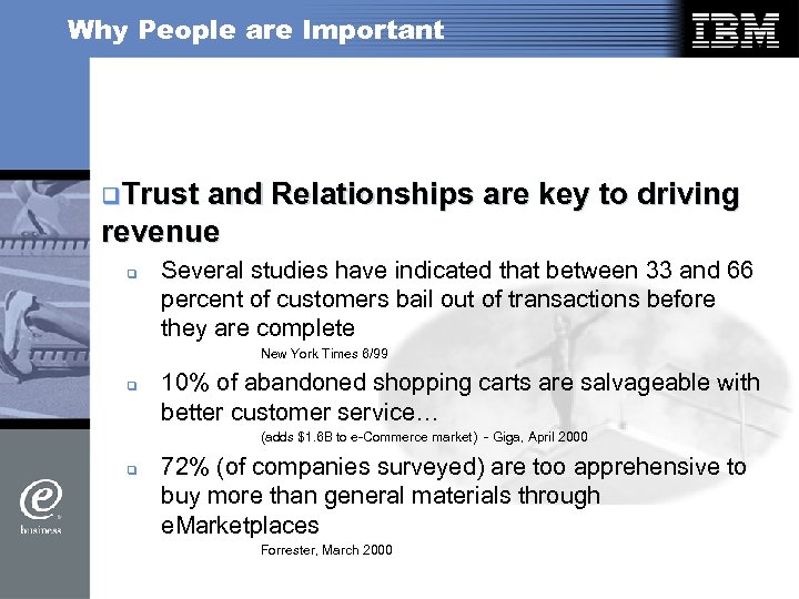Why People are Important q. Trust and Relationships are key to driving revenue q