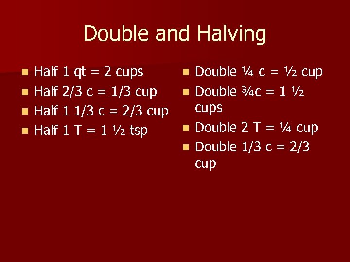 What is double of 1 3 cup