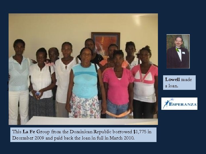 Maria , Filomena, Alicia, Alud, Emil , Solan, Jesimen, Manolo, Mireya, Yolen La Romana,