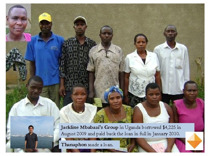 Jackline Mbabazi's Group in Uganda borrowed $4, 225 in August 2009 and paid back