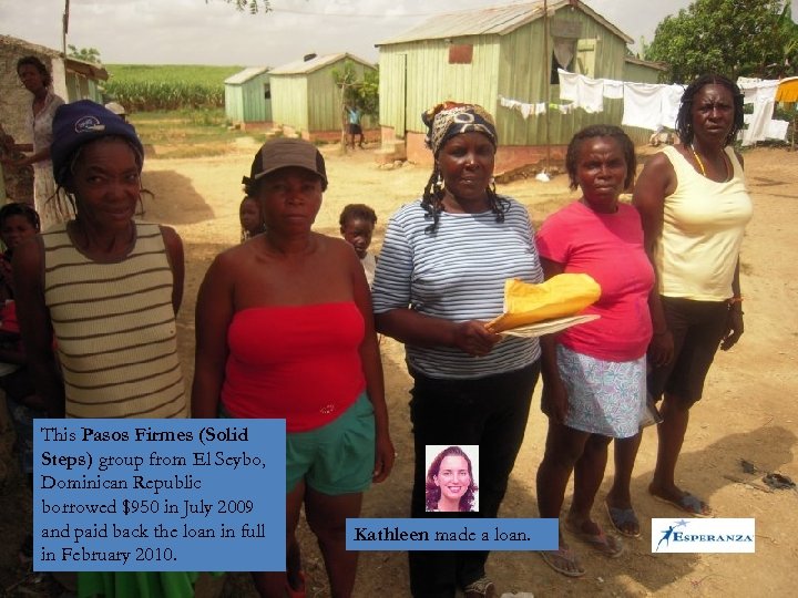 This Pasos Firmes (Solid Steps) group from El Seybo, Dominican Republic borrowed $950 in
