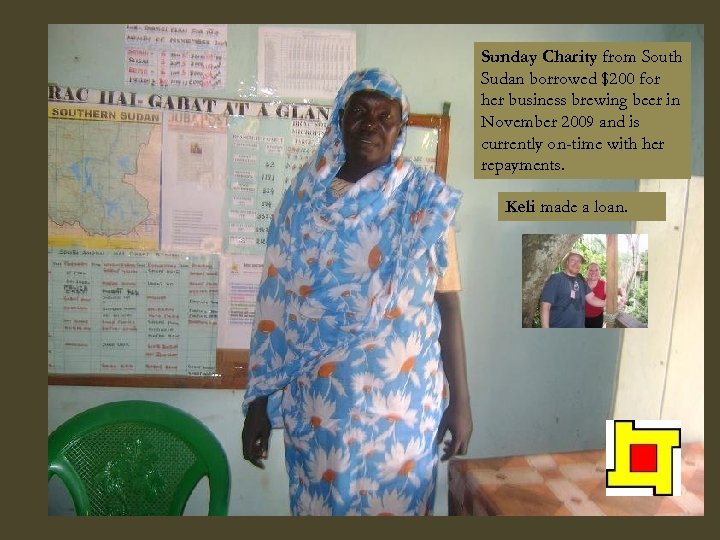 Sunday Charity from South Sudan borrowed $200 for her business brewing beer in November