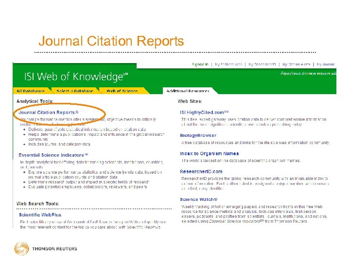 Journal Citation Reports 