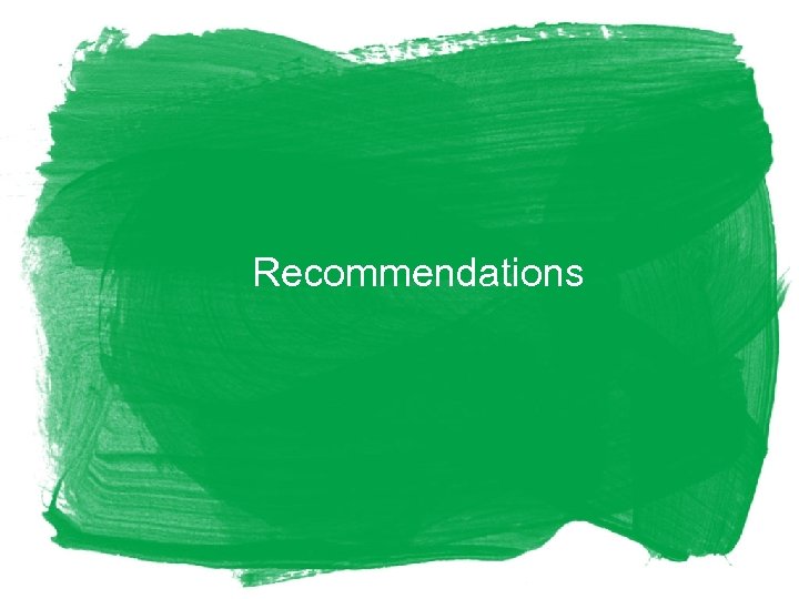 Recommendations 