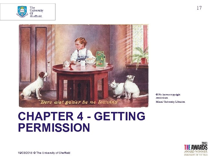 17 © No known copyright restrictions. Miami University Libraries. CHAPTER 4 - GETTING PERMISSION