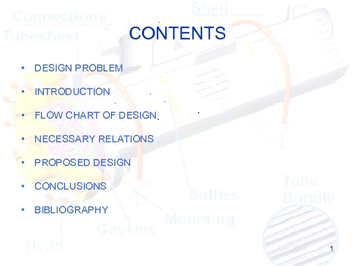 CONTENTS • DESIGN PROBLEM • INTRODUCTION • FLOW CHART OF DESIGN • NECESSARY RELATIONS
