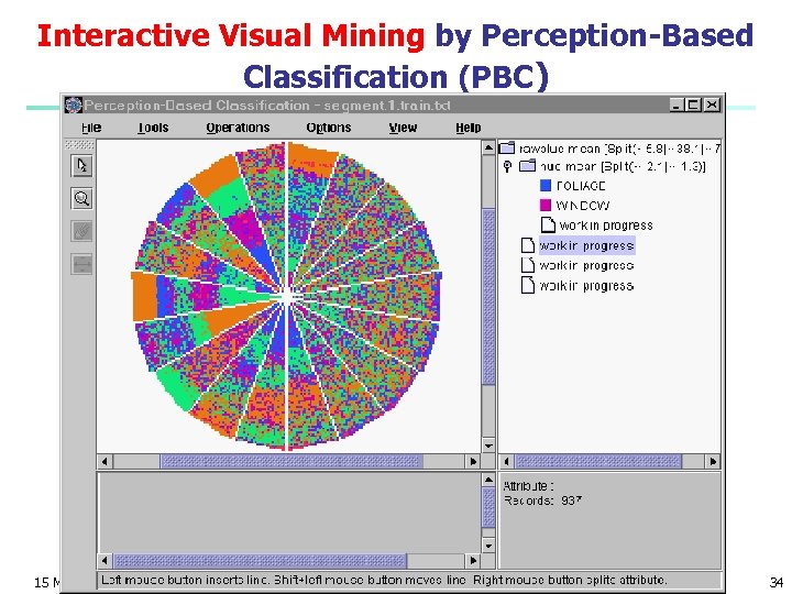 Interactive Visual Mining by Perception-Based Classification (PBC) 15 March 2018 Data Mining: Concepts and