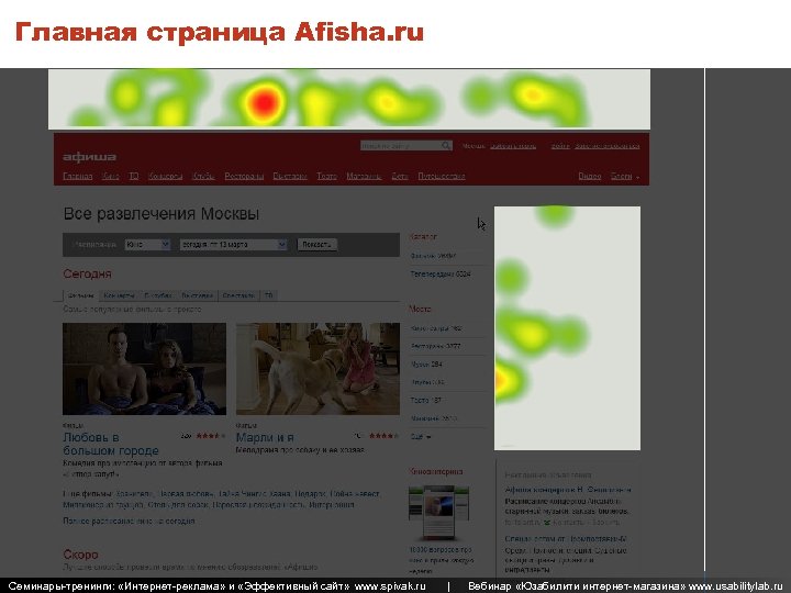 Главная страница Afisha. ru Авторские семинары-тренинги «Интернет-реклама» и «Эффективный сайт» . www. spivak. ru