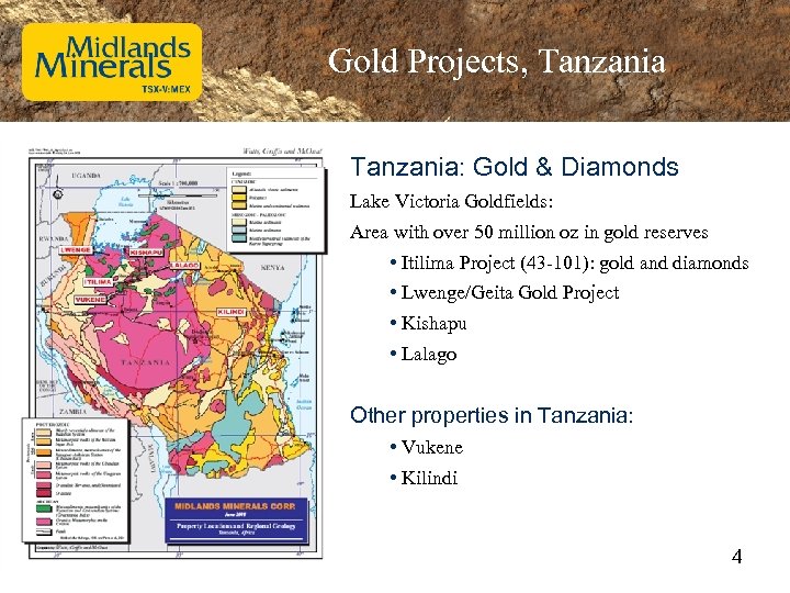 Gold Projects, Tanzania: Gold & Diamonds Lake Victoria Goldfields: Area with over 50 million