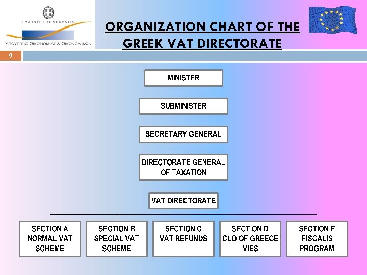 ORGANIZATION CHART OF THE GREEK VAT DIRECTORATE 9 