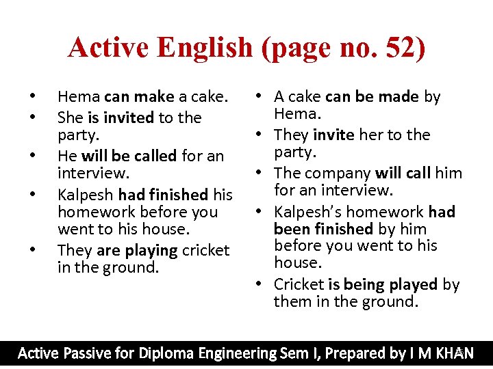 Active English (page no. 52) • • • Hema can make a cake. She