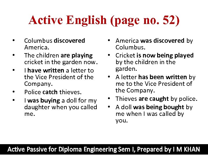 Active English (page no. 52) • • • Columbus discovered America. The children are