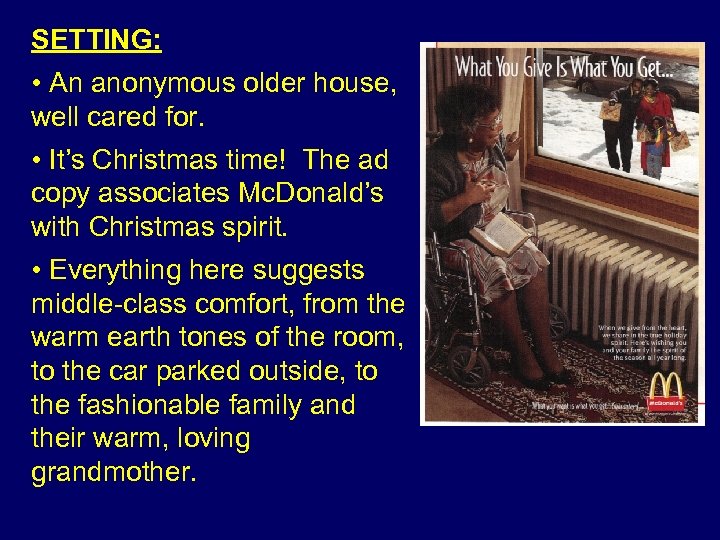 SETTING: • An anonymous older house, well cared for. • It’s Christmas time! The