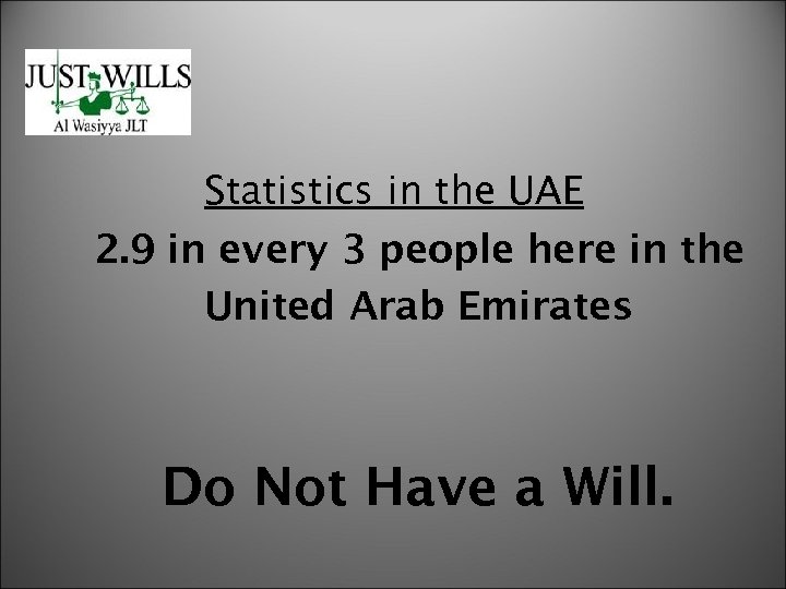 Statistics in the UAE 2. 9 in every 3 people here in the United