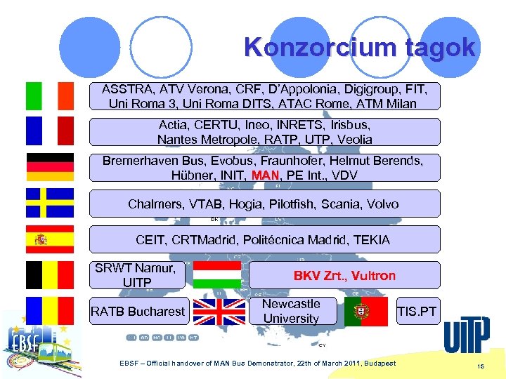 Konzorcium tagok ASSTRA, ATV Verona, CRF, D’Appolonia, Digigroup, FIT, Uni Roma 3, Uni Roma