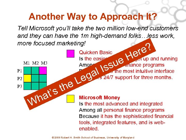 Another Way to Approach It? Tell Microsoft you’ll take the two million low-end customers