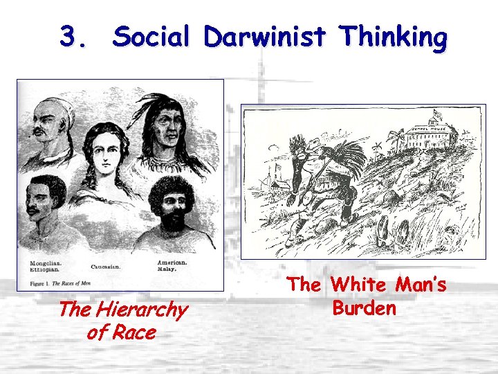 3. Social Darwinist Thinking The Hierarchy of Race The White Man’s Burden 