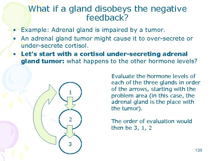 What if a gland disobeys the negative feedback? • Example: Adrenal gland is impaired