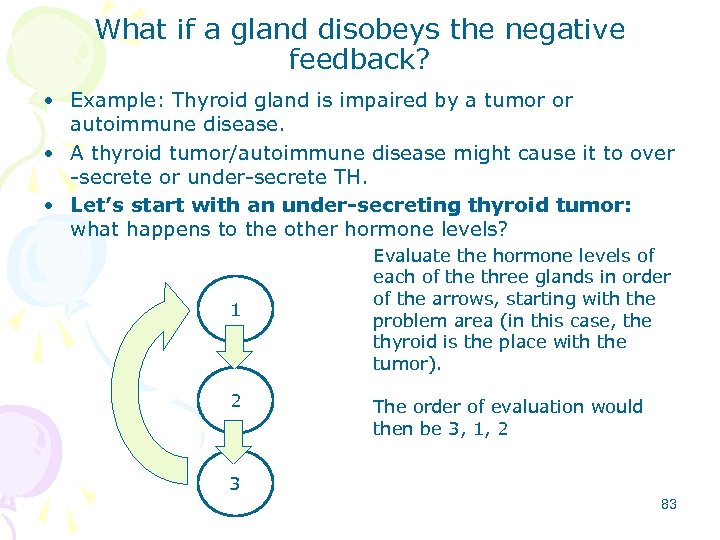 What if a gland disobeys the negative feedback? • Example: Thyroid gland is impaired