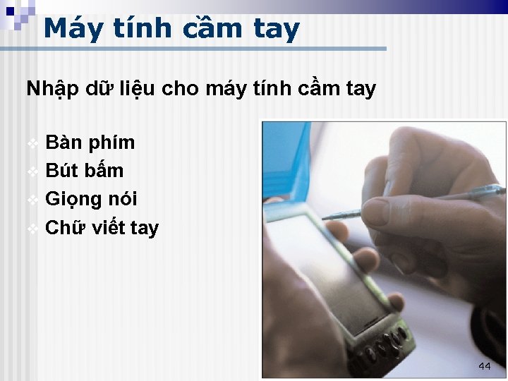 Máy tính cầm tay Nhập dữ liệu cho máy tính cầm tay Bàn phím