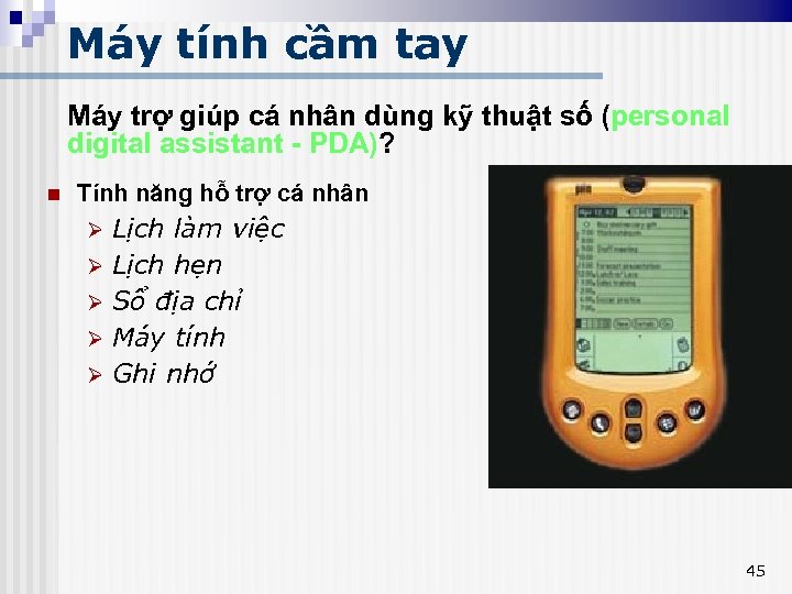 Máy tính cầm tay Máy trợ giúp cá nhân dùng kỹ thuật số (personal