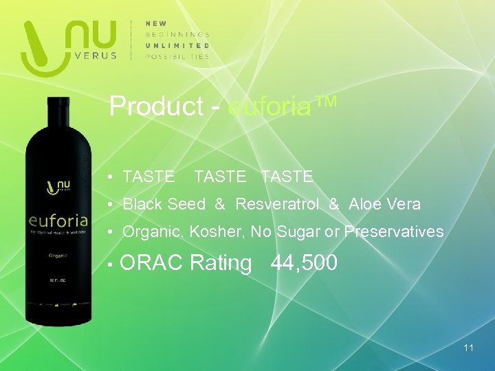 Product - euforia™ • TASTE • Black Seed & Resveratrol & Aloe Vera •