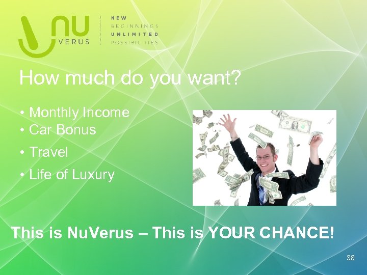 How much do you want? • Monthly Income • Car Bonus • Travel •