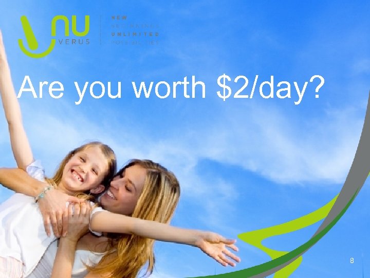 Are you worth $2/day? 8 