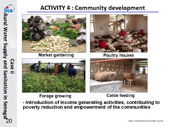 ACTIVITY 4 : Community development Case ii R u r a l W a