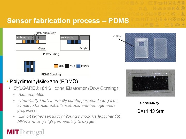 Sensor fabrication process – PDMS § Polydimethylsiloxane (PDMS) • SYLGARD® 184 Silicone Elastomer (Dow