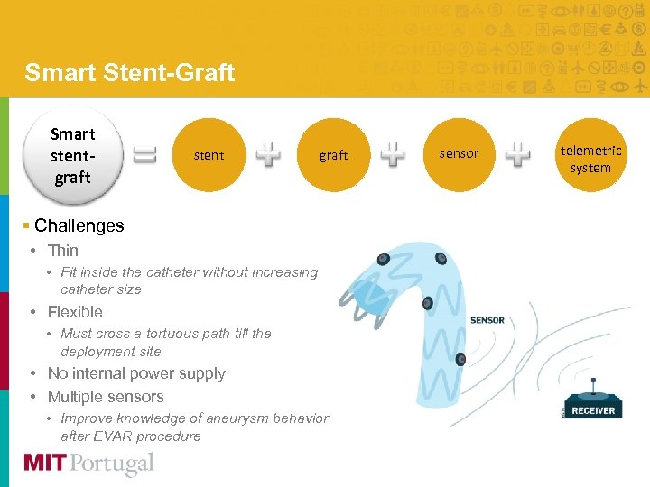 Smart Stent-Graft Smart stentgraft stent graft § Challenges • Thin • Fit inside the
