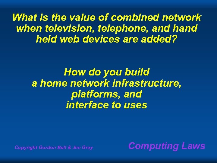 What is the value of combined network when television, telephone, and held web devices