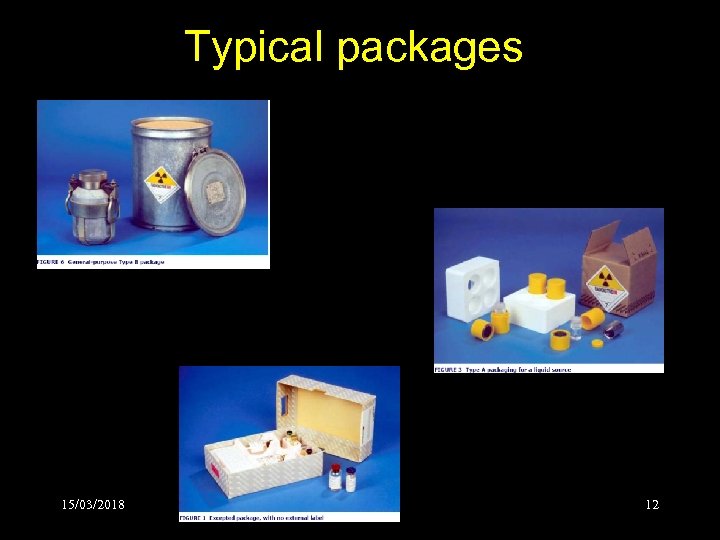 Typical packages 15/03/2018 12 