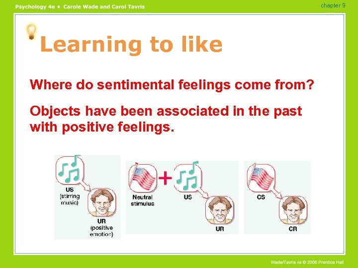 chapter 9 Learning to like Where do sentimental feelings come from? Objects have been