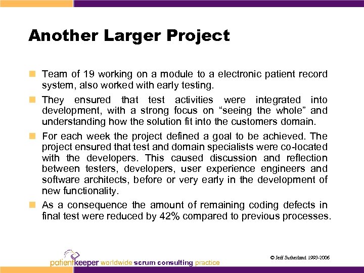 Another Larger Project n Team of 19 working on a module to a electronic