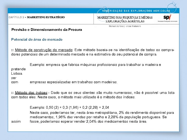 CAPÍTULO 2 ● MARKETING ESTRATÉGIO Previsão e Dimensionamento da Procura Potencial de área de