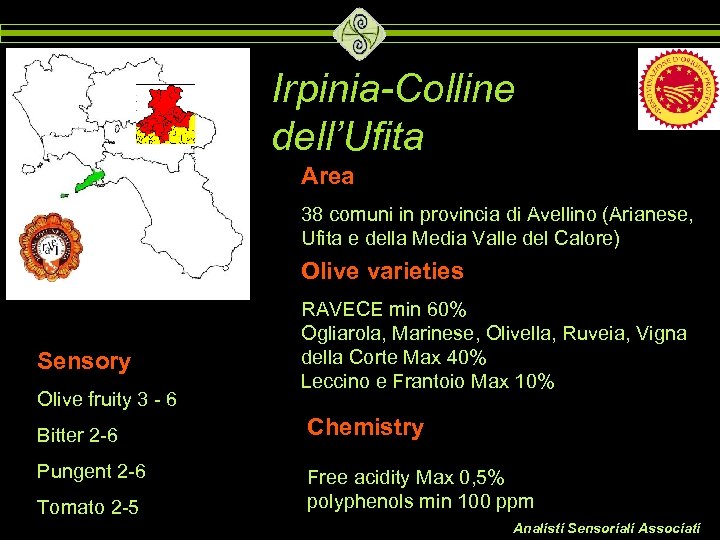 Irpinia-Colline dell’Ufita Area 38 comuni in provincia di Avellino (Arianese, Ufita e della Media