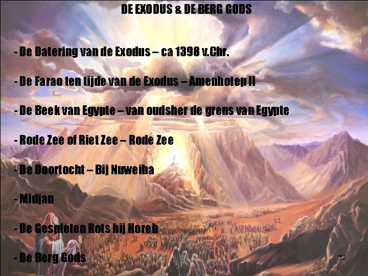 DE EXODUS & DE BERG GODS - De Datering van de Exodus – ca
