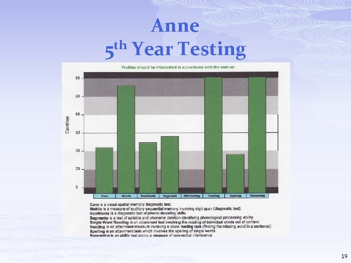 Anne 5 th Year Testing 19 