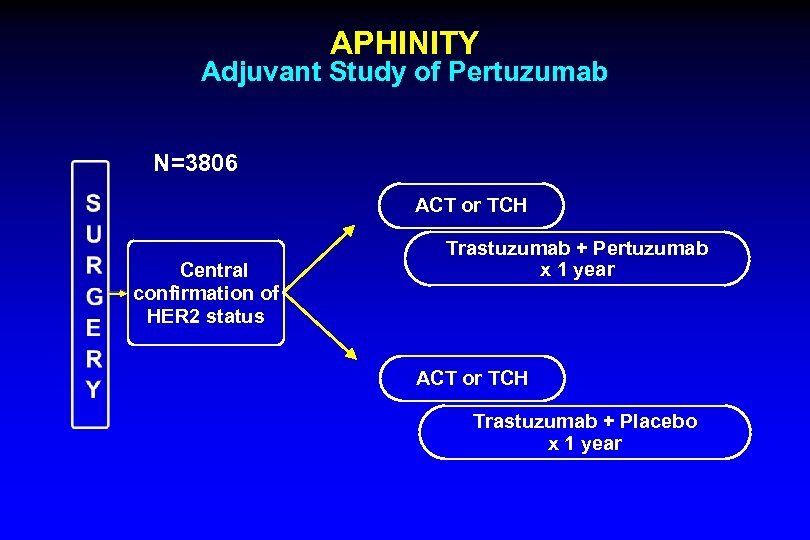 APHINITY Adjuvant Study of Pertuzumab N=3806 ACT or TCH Central confirmation of HER 2